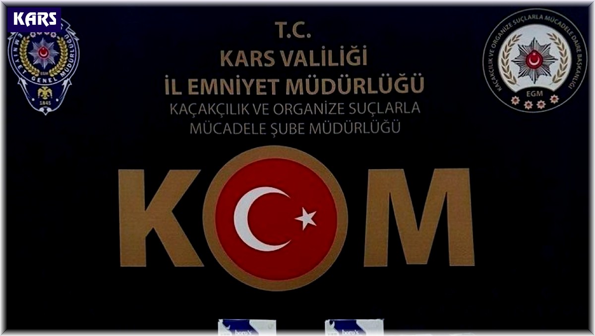 Kars'ta 40 bin makaron ele geçirildi