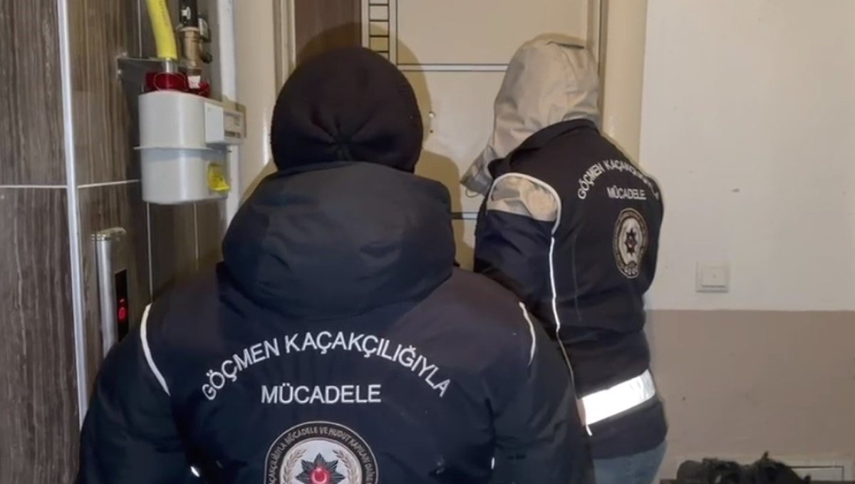 Kars'ta apartta 4 düzensiz göçmen yakalandı