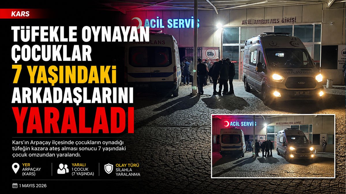 Kars'ta Çocukların Oynadığı Tüfek Kazara Ateş Aldı, 7 Yaşındaki Çocuk Yaralandı