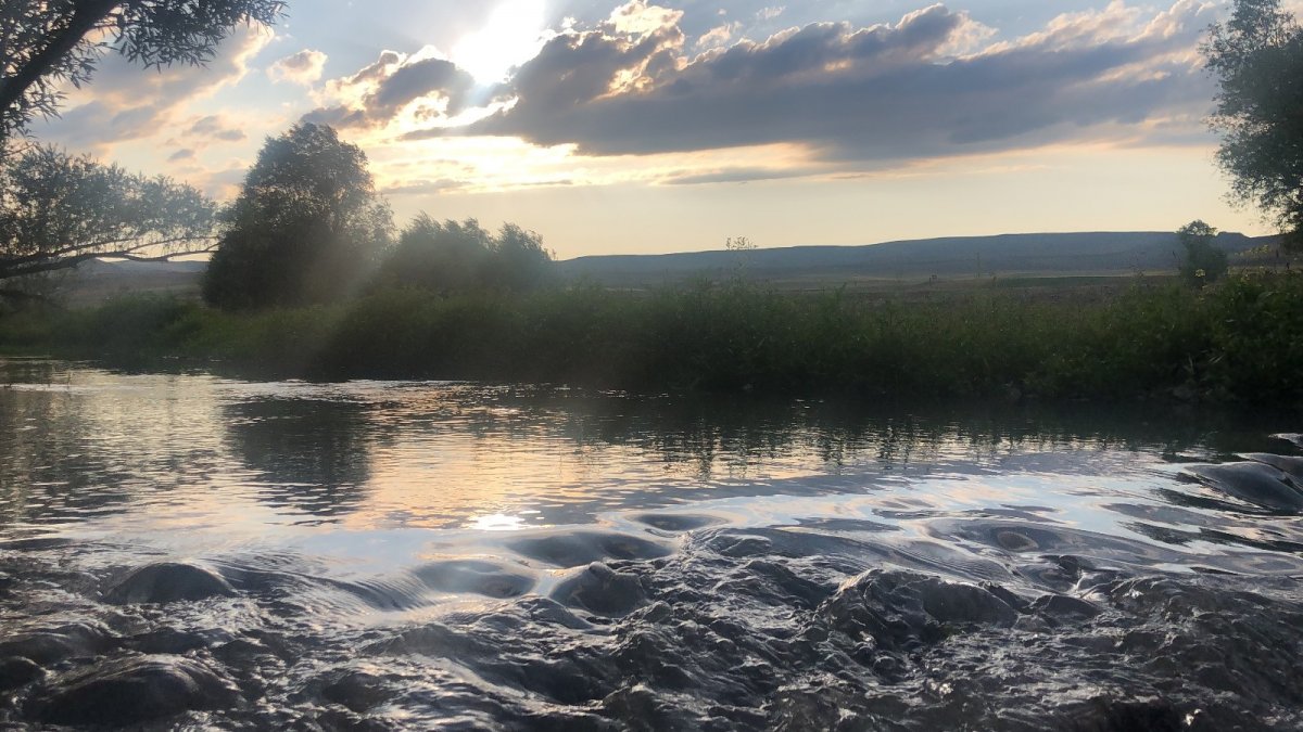 Kars'ta gün batımı büyüledi