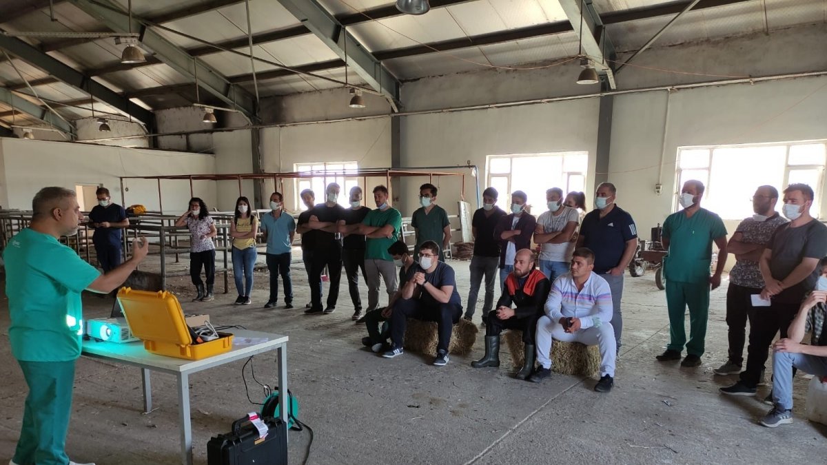 Kars'ta ineklerde uygulamalı 'Reprodüktif Ultrasonografi' kursu