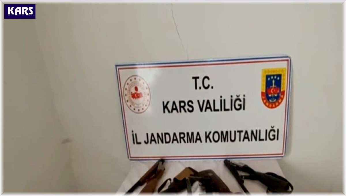 Kars'ta jandarmadan ruhsatsız silah operasyonu