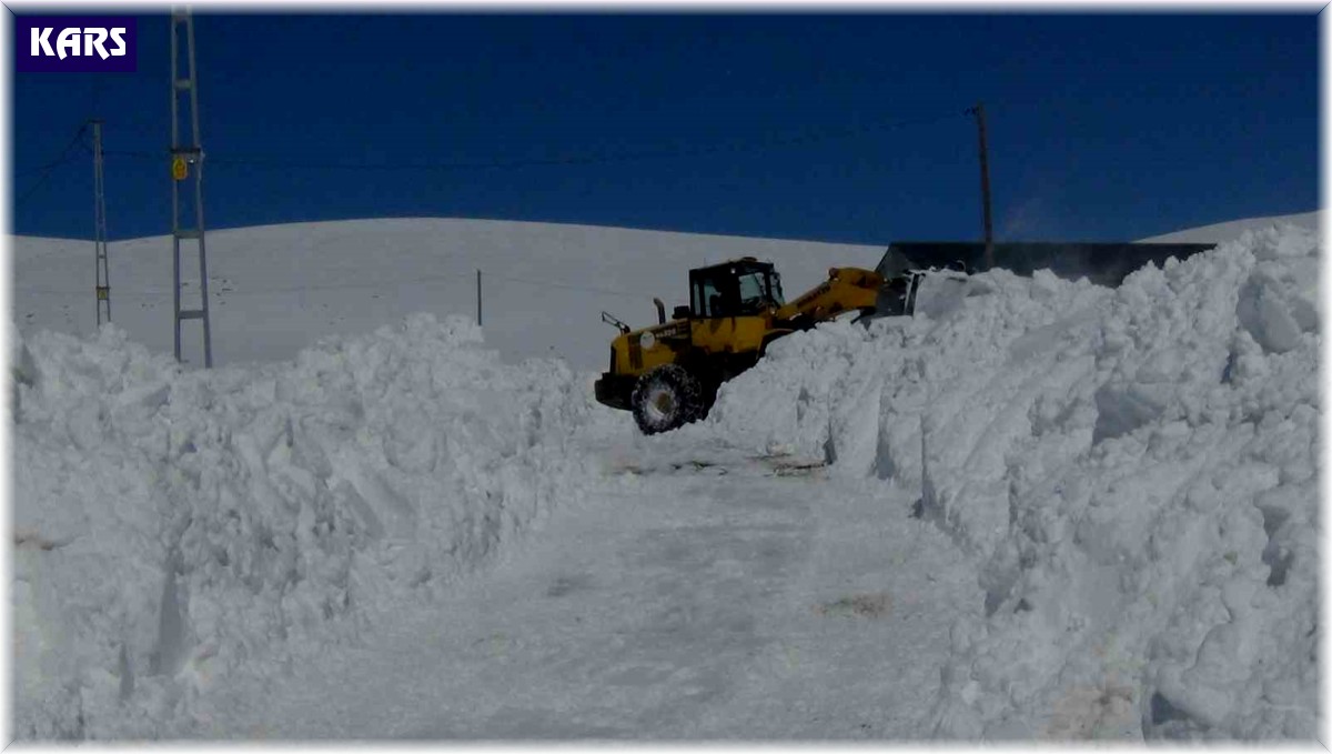Kars'ta kar geçit vermiyor. 29 köy yolu ulaşıma kapandı