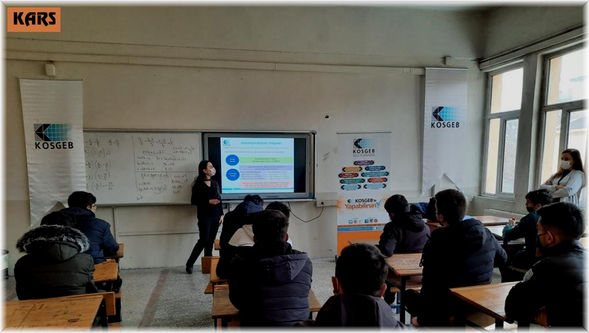 Kars'ta KOSGEB Meslek Lisesi öğrencilerini bilgilendirdi