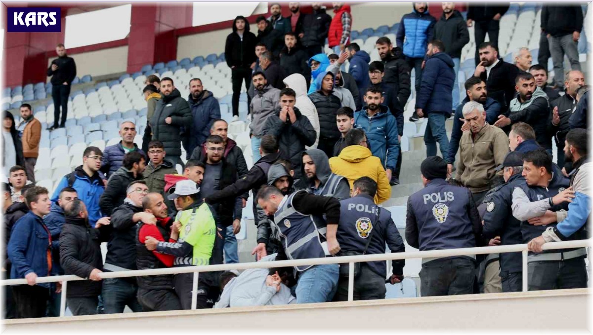 Kars'ta kupa maçı sonrası arbede