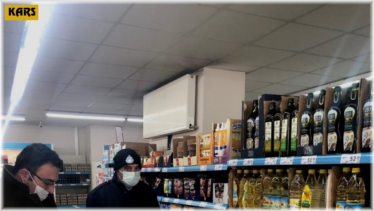 Kars'ta marketler denetleniyor