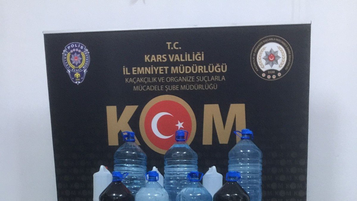 Kars'ta sahte içki ele geçirildi