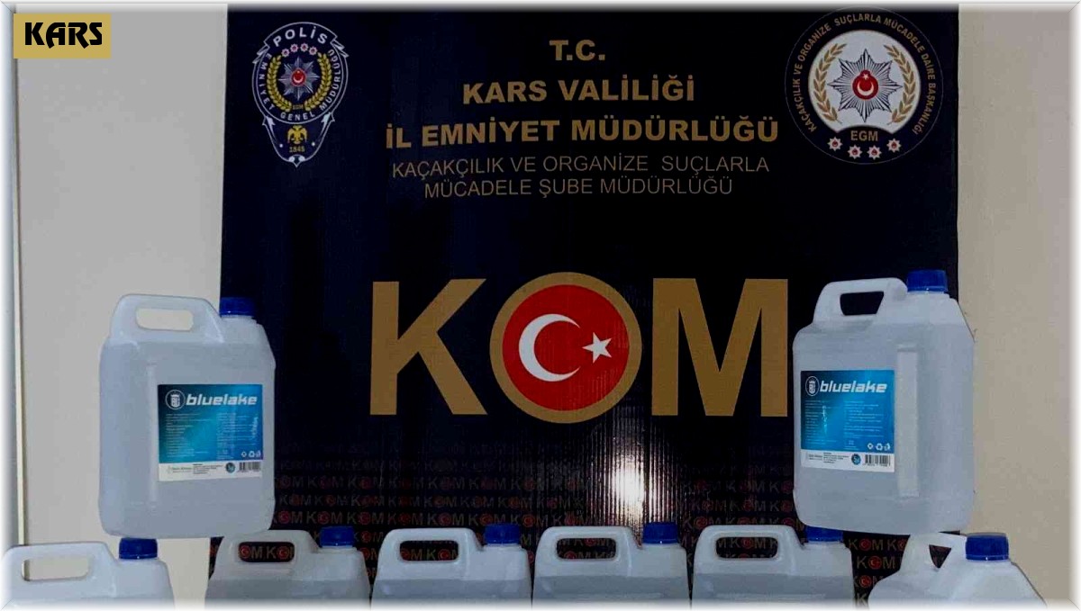 Kars'ta sahte içki ele geçirildi