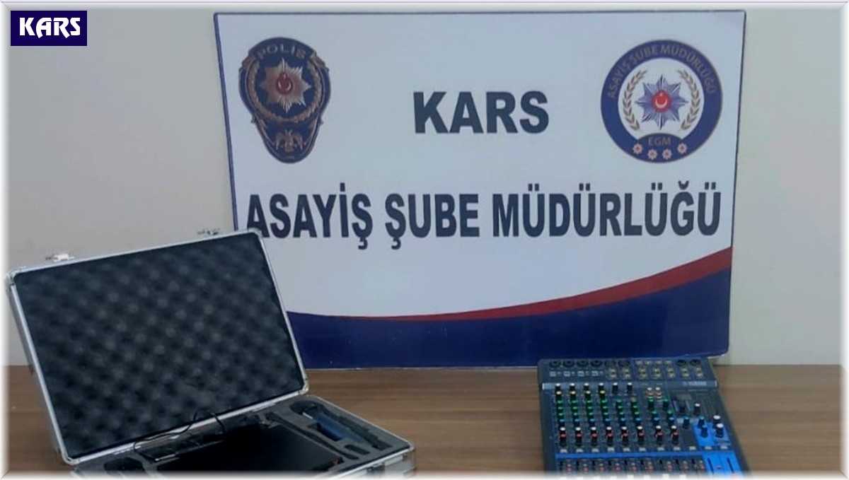 Kars'ta ses sistemleri hırsızı yakalandı