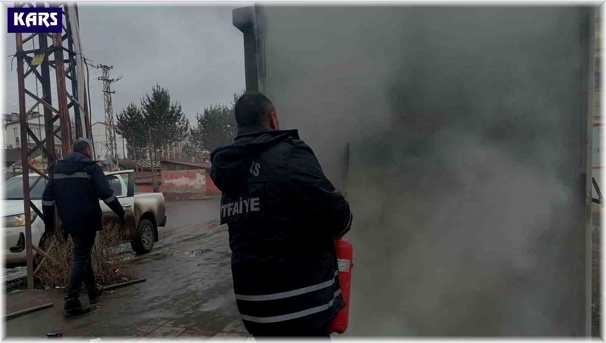 Kars'ta trafo yangını