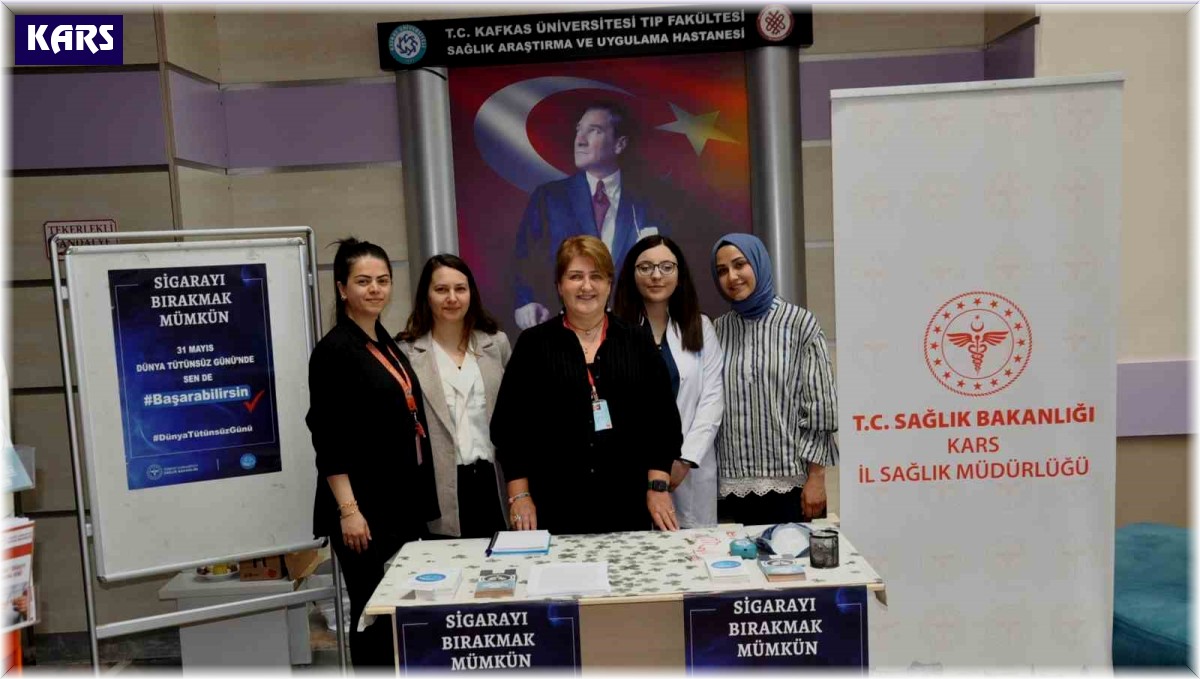 Kars'ta 'Tütüne Hayır' farkındalık standı açıldı