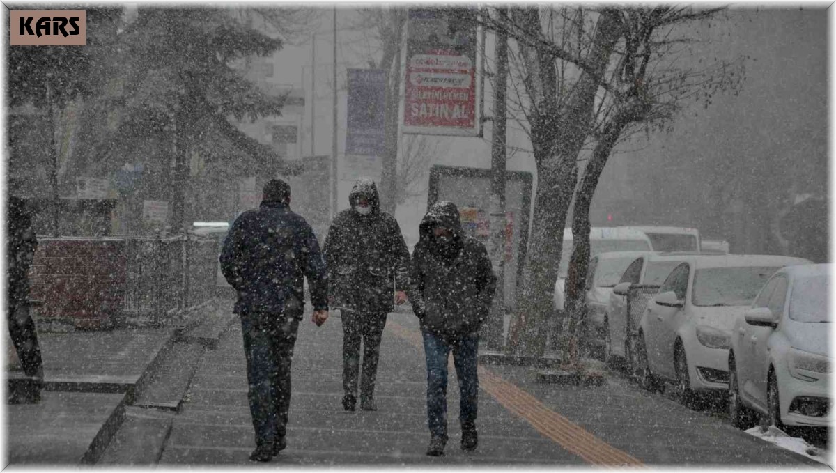 Kars'ta yoğun kar yağışı
