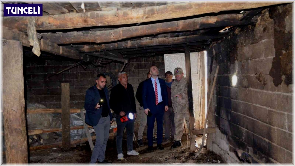 Kaymakam Çakal'dan ahırı yanan aileye ziyaret