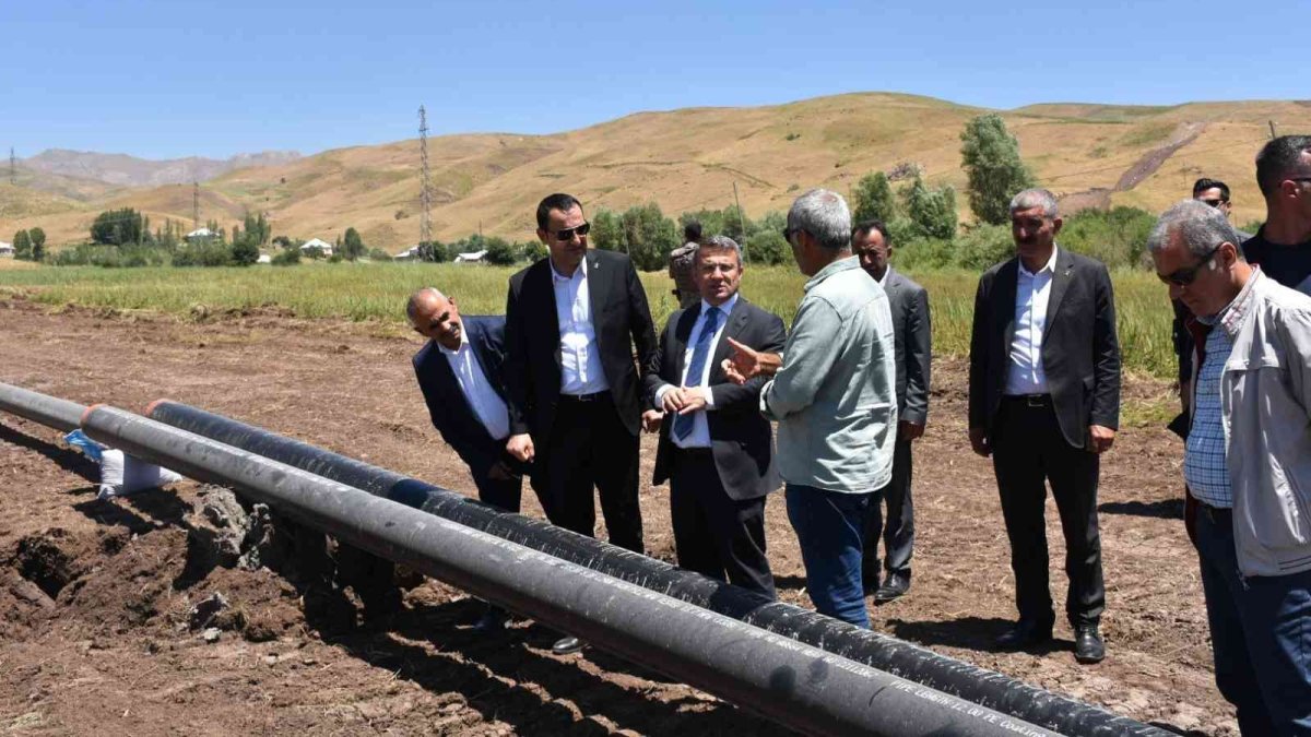 Kaymakam Çimşit doğalgaz çalışmalarını inceledi