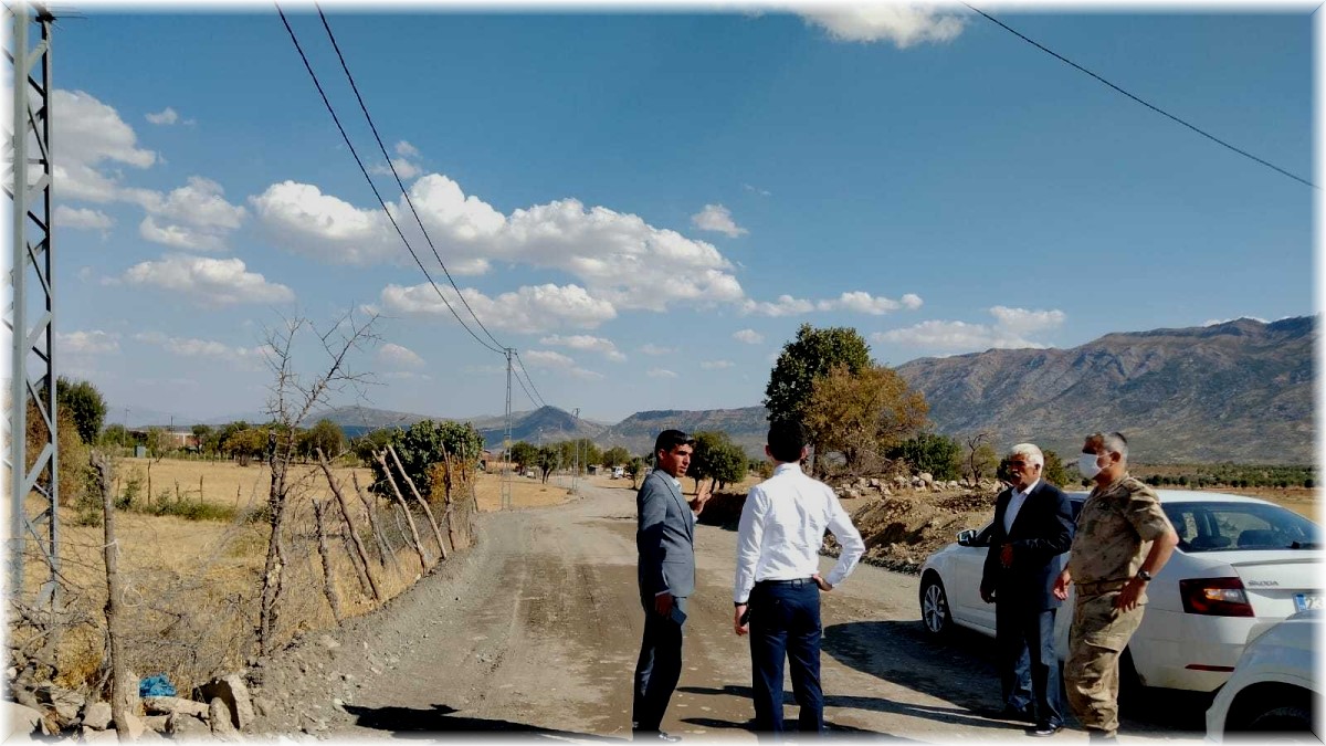 Kaymakam Şan, yol yapım çalışmalarını inceledi