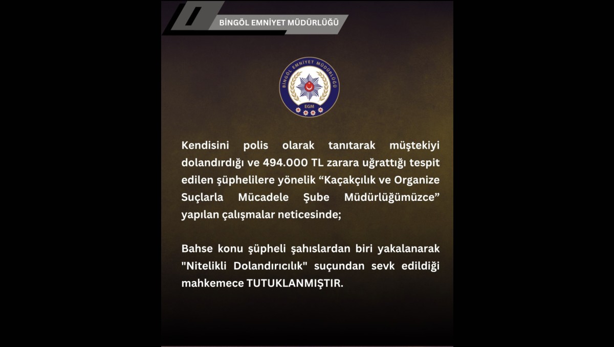 Kendini polis olarak tanıtan dolandırıcı tutuklandı