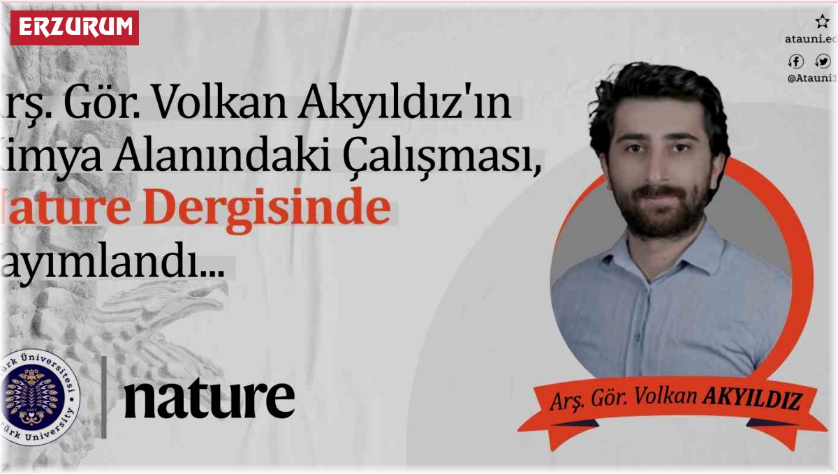 Kimya alanındaki çalışması, Nature dergisinde yayımlandı