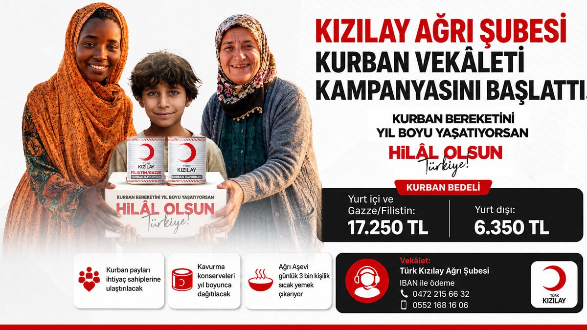 Kızılay Ağrı'da kurban vekâleti kampanyasını başlattı: Yurt içi ve Gazze için 17 bin 250 TL
