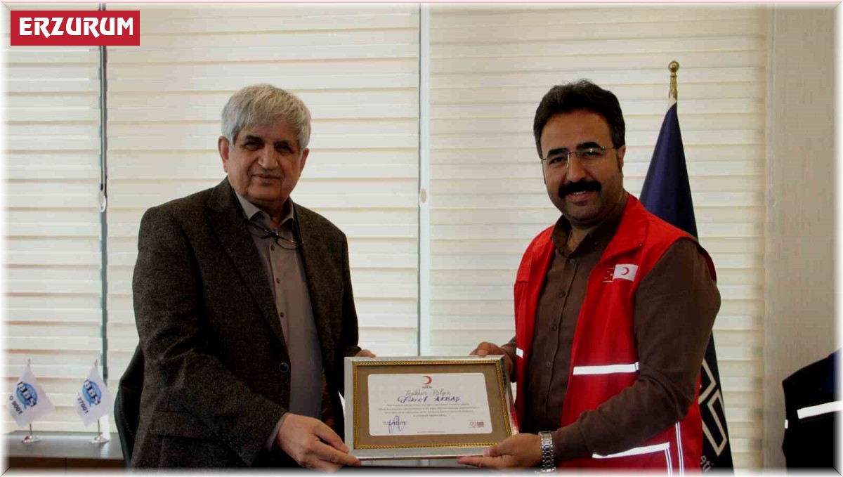 Kızılay'dan ARAS Elektrik'e teşekkür belgesi