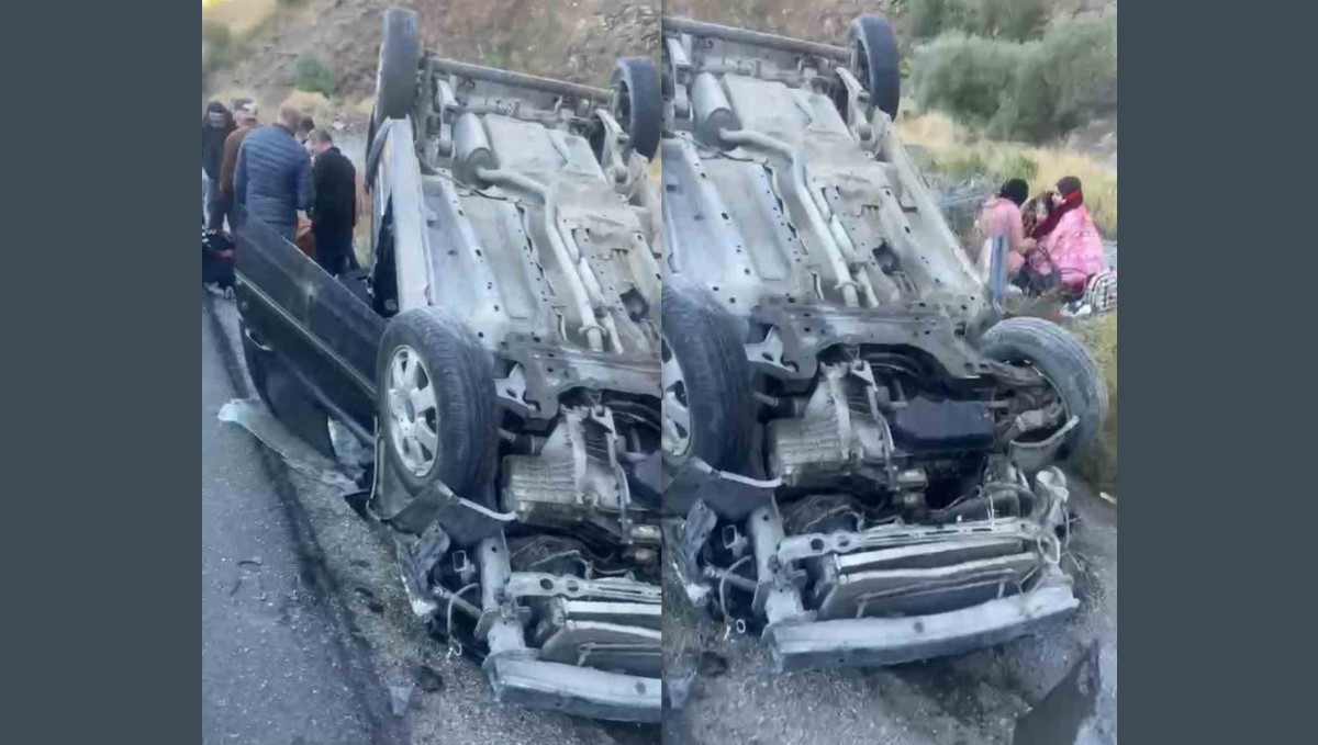 Kızlarını üniversiteye götüren ailenin otomobili takla attı: 3 yaralı