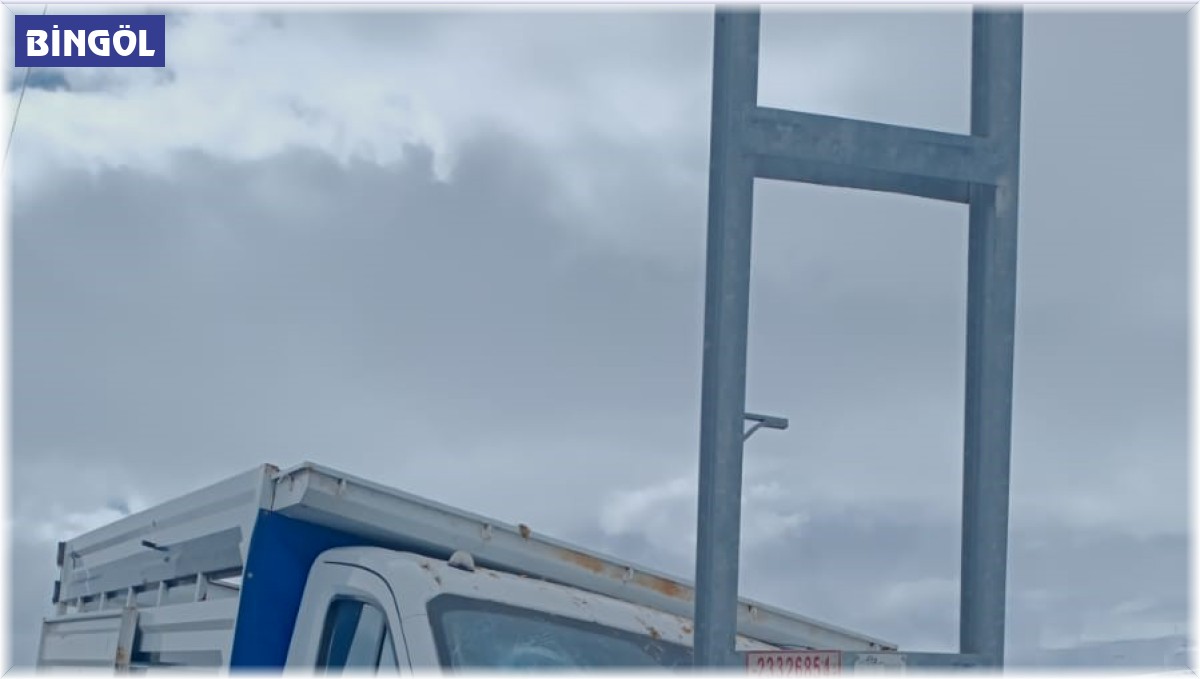 Kontrolden çıkan kamyonet direğe çarptı: 3 yaralı