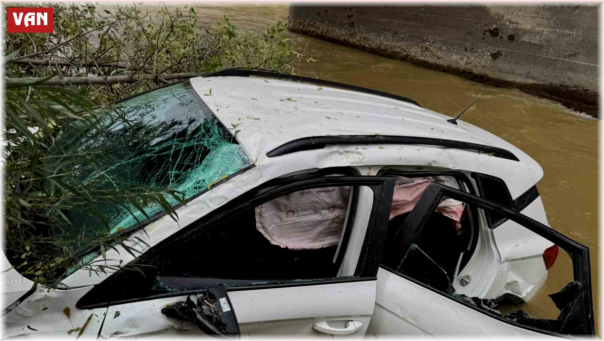 Kontrolden çıkan otomobil Çatak Çayı'na uçtu: 3 yaralı