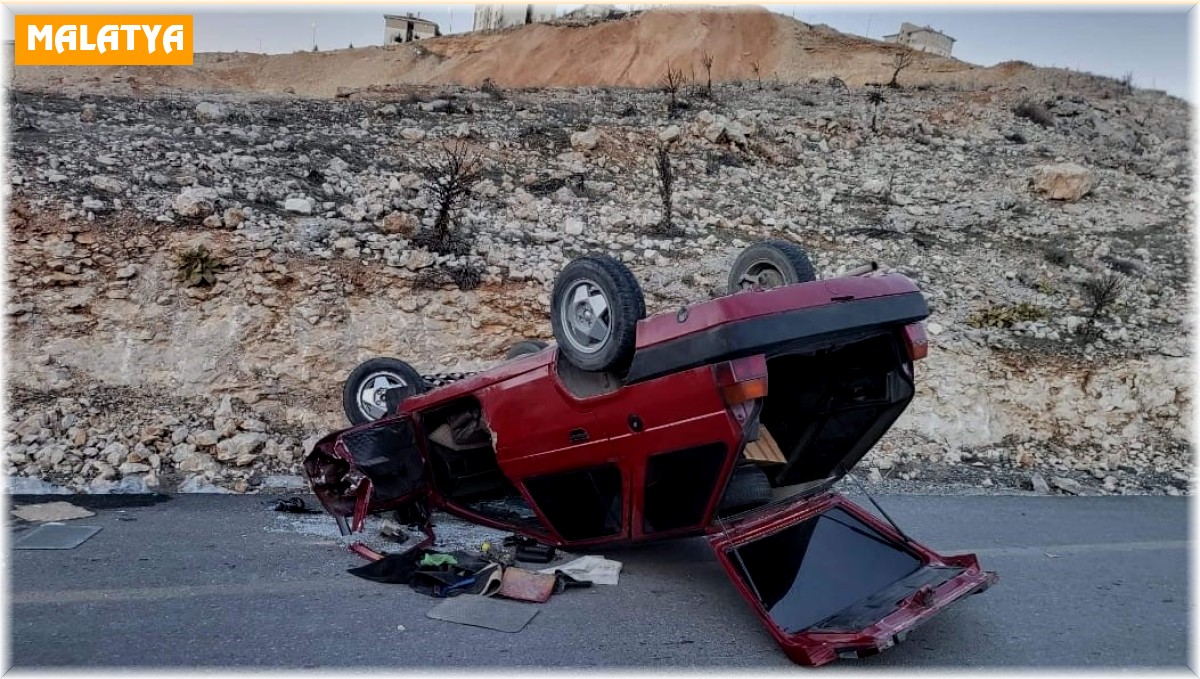 Kontrolden çıkan otomobil takla attı: 4 yaralı