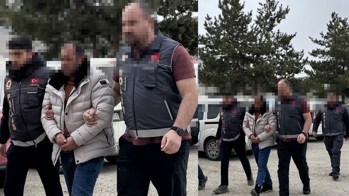 Köprüköy'de eşini bıçakla öldüren zanlı, emniyetteki işlemlerinin ardından adliyeye sevk edildi