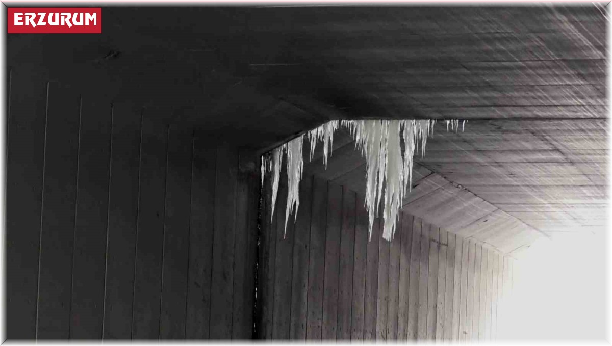 Köprülerden sarkan dev buz sarkıtları tehlike oluşturuyor