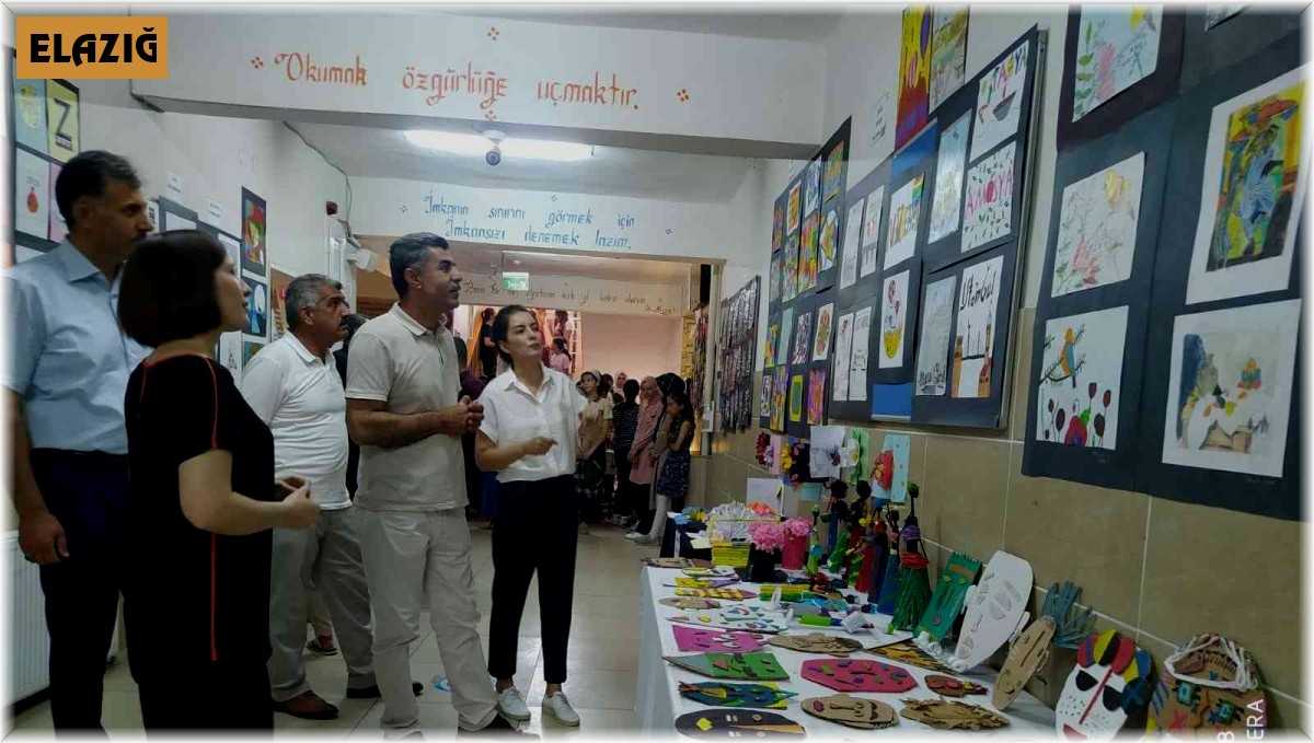 Kovancılar'da öğrenciler el becerilerini yıl sonu sergisinde beğeniye sundu