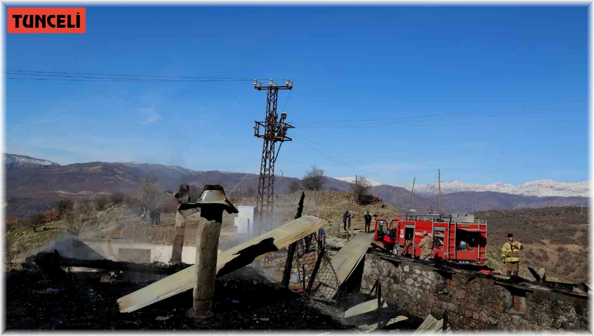 Köy evindeki yangında 1 kişi yanarak can verdi