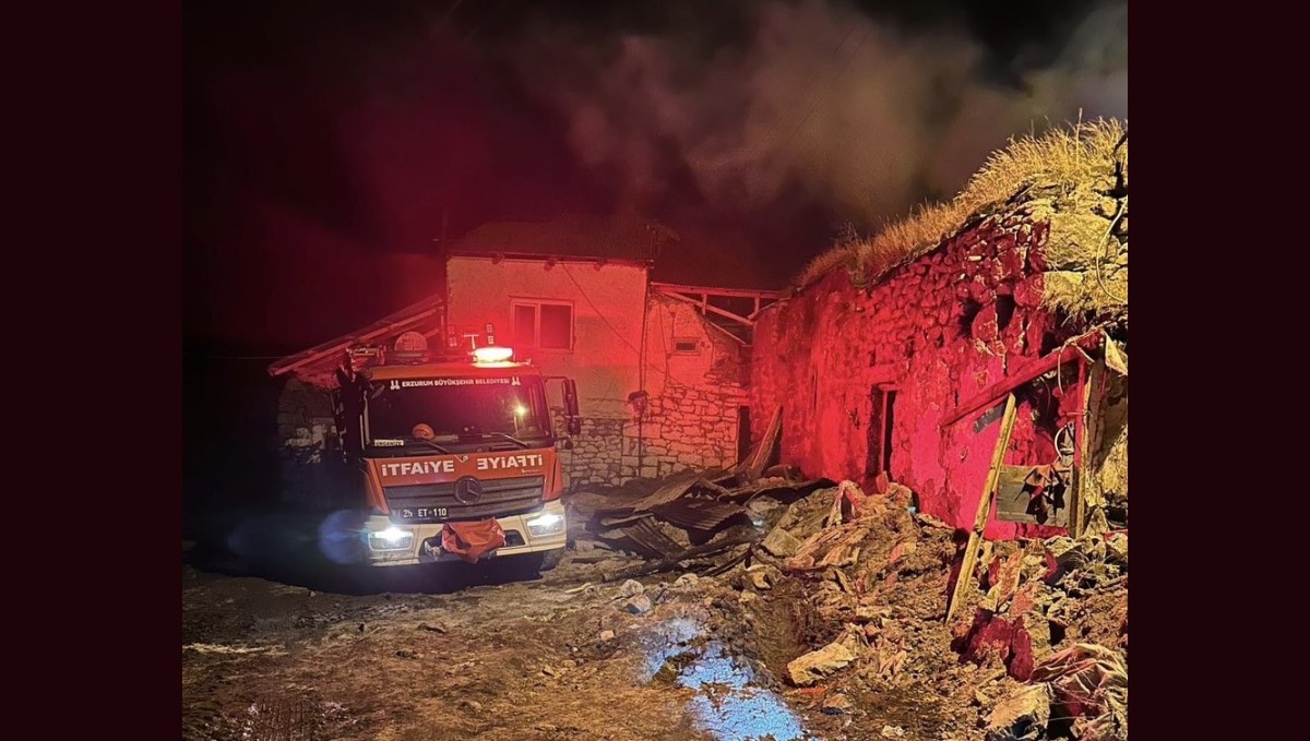 Köyde korkutan yangın kontrol altında