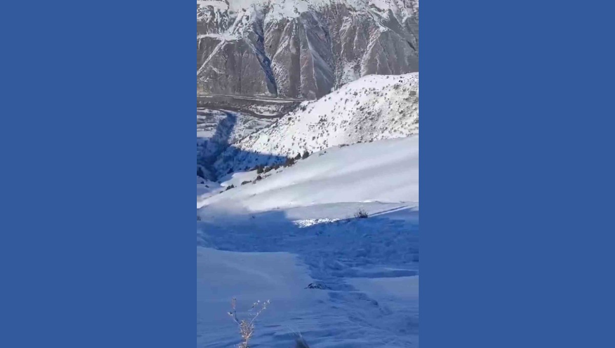 Köylerindeki Riskli Çığı Kendileri İndirdiler: O anlar kamerada