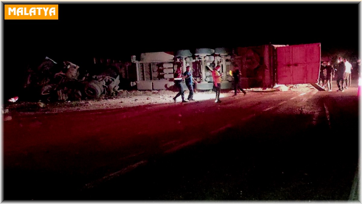 Koyun yüklü tır devrildi onlarca koyun telef oldu