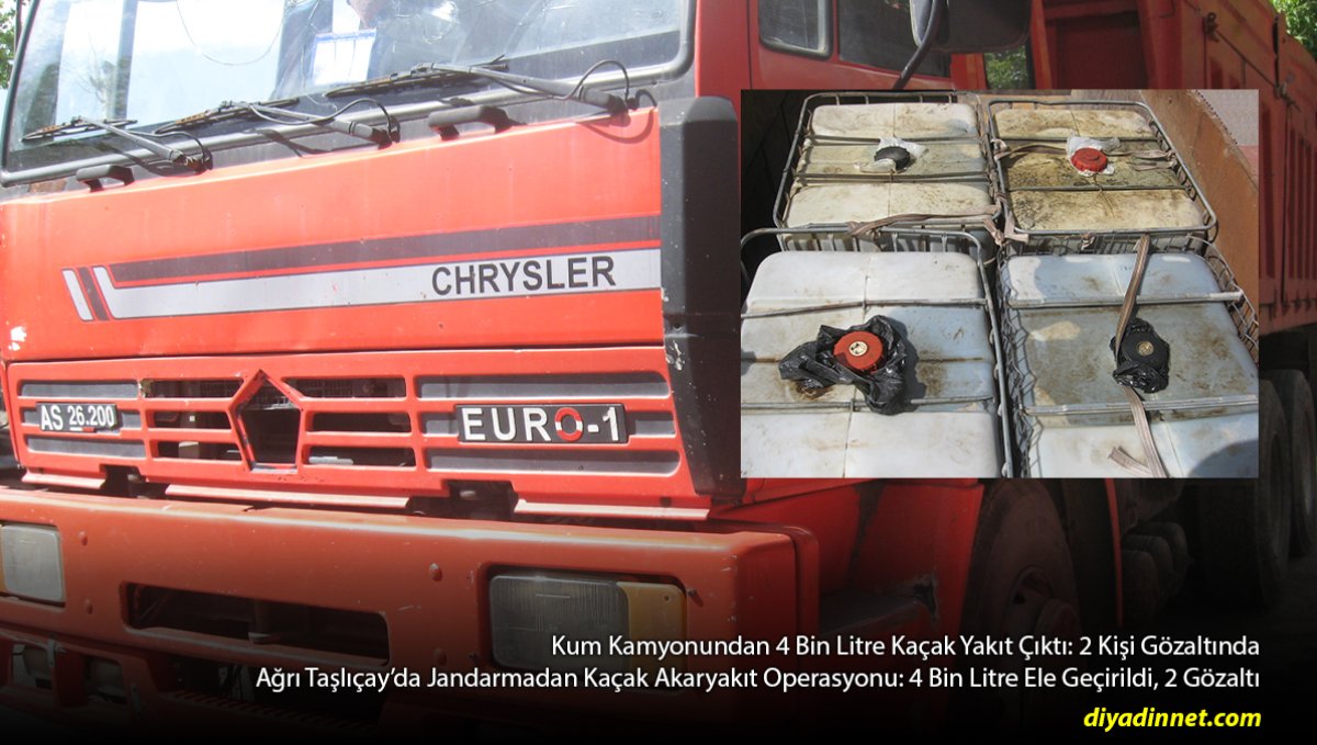 Kum Kamyonunu Durdurdular: Taşlıçay'da 4 Depodan 4 Bin Litre Kaçak Yakıt Çıktı