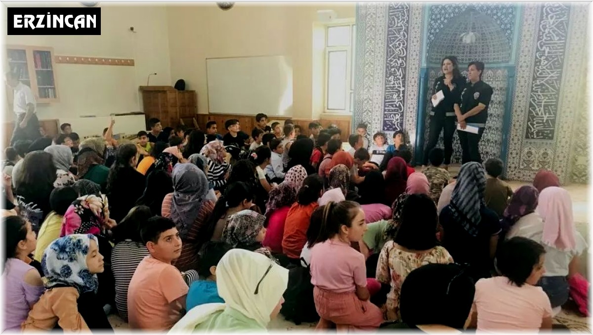 Kur'an kursunda eğitim gören çocuklara suçtan korunma yolları anlatıldı