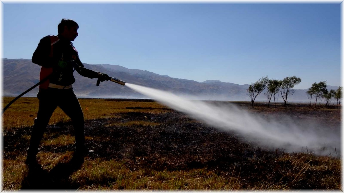 Kuş cennetindeki yangın yer yer devam ediyor