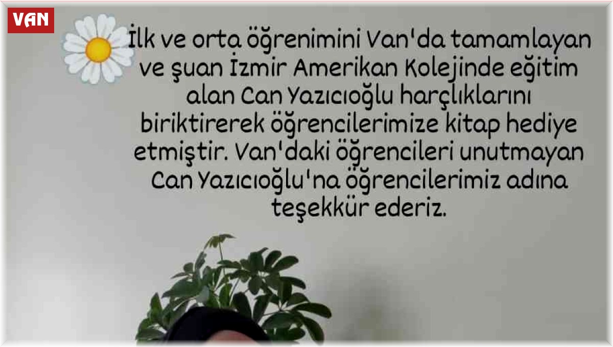 Lise öğrencisi harçlığıyla aldığı kitapları Vanlı öğrencilere gönderdi