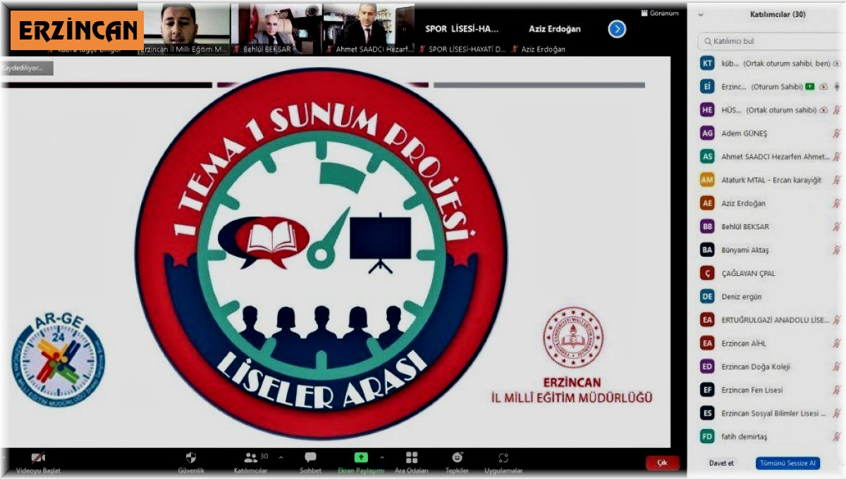 Liseler arası "1 Tema 1 Sunum Projesinin" tanıtım toplantısı yapıldı