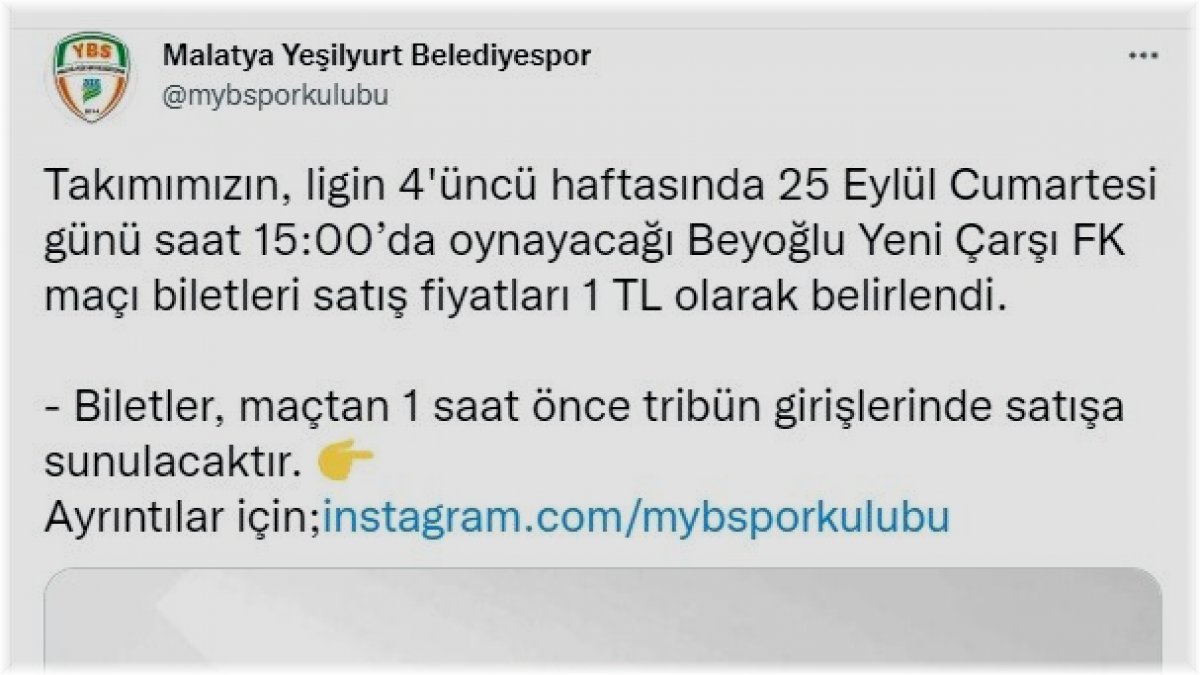 Maç biletleri 1 TL'den satılacak