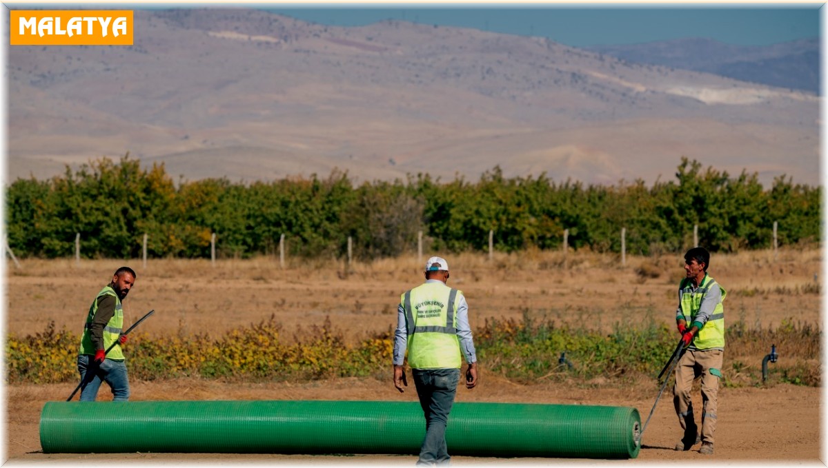 Malatya Büyükşehir, 300 bin metrekare alanda çim ve fidan üretiyor