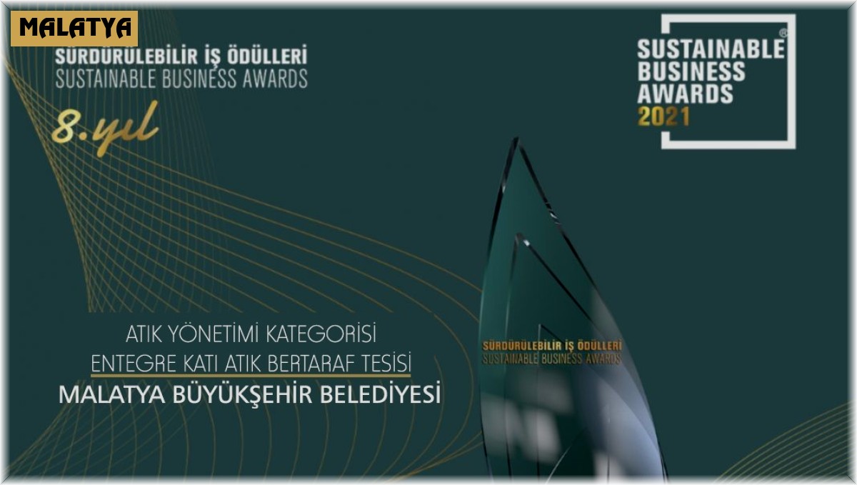 Malatya Büyükşehir entegre katı atık bertaraf tesisine ödül