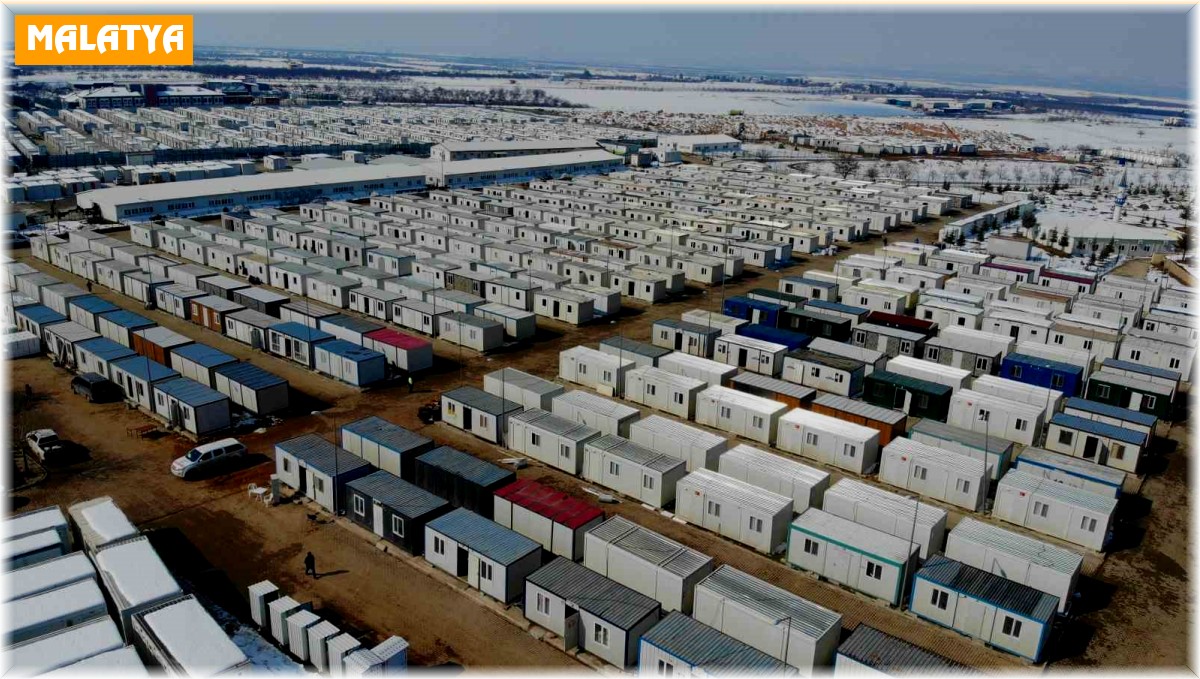Malatya'da 10 bin kişinin barınacağı konteyner kente aileler yerleşmeye başladı