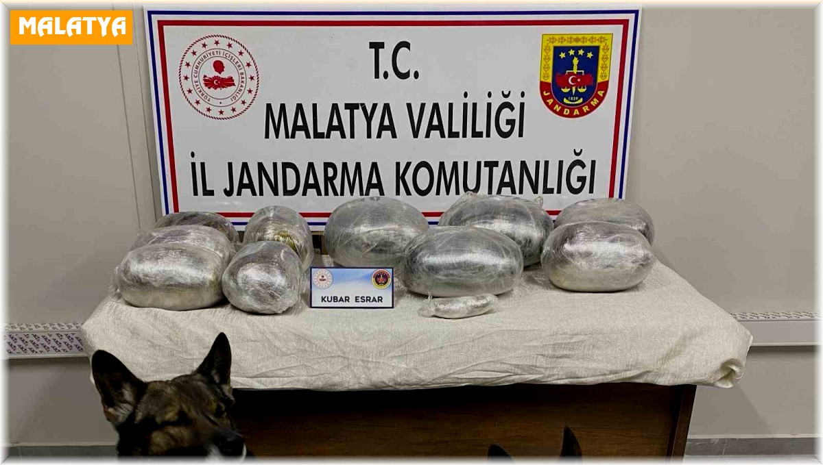 Malatya'da 18 kilo kubar esrar ele geçirildi