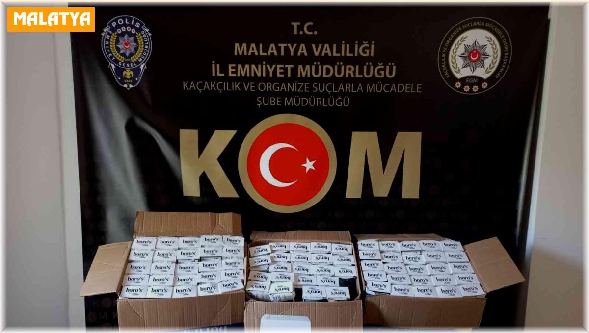 Malatya'da 186 bin kaçak makaron ele geçirildi