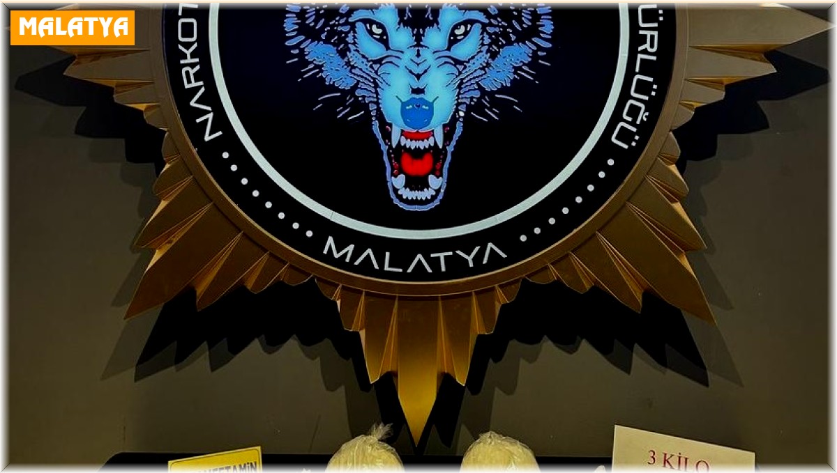 Malatya'da 3 kilo 830 gr metamfetamin ele geçirildi
