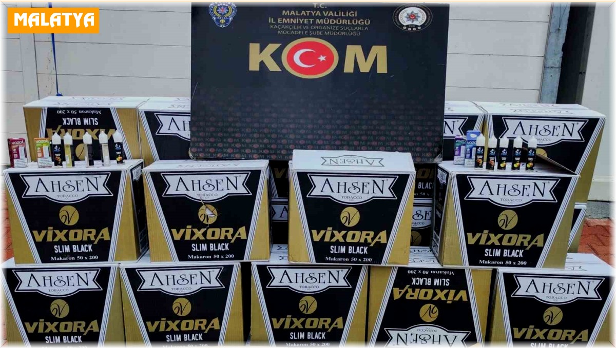 Malatya'da 300 bin adet sahte bandrollü makaron ele geçirildi