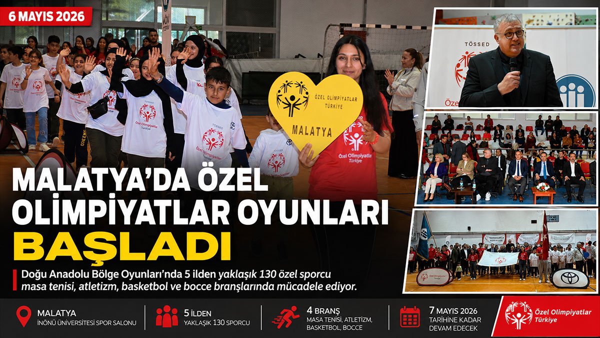 Malatya'da 5 ilden 130 özel sporcu bölge oyunlarında buluştu