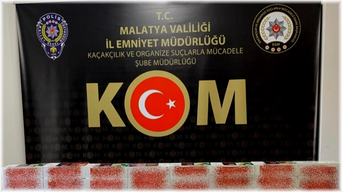 Malatya'da 50 bin adet makaron ele geçirildi