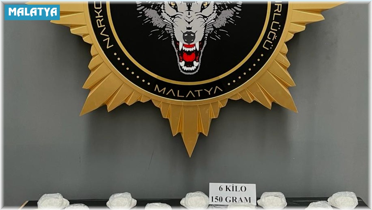Malatya'da 6 kilo 150 gram metamfetamin ele geçirildi